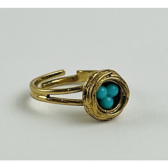 Avon Vintage Robin's Nest ring (1977) Blue designed for a child Adjustable Bird - Picture 1 of 10